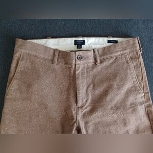 J.Crew Factory mens Slim-fit Thompson worsted wool suit pant sz 32 waist tan